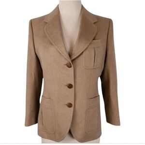 VTG Stanley Blacker Camel Hair Jacket Sz S